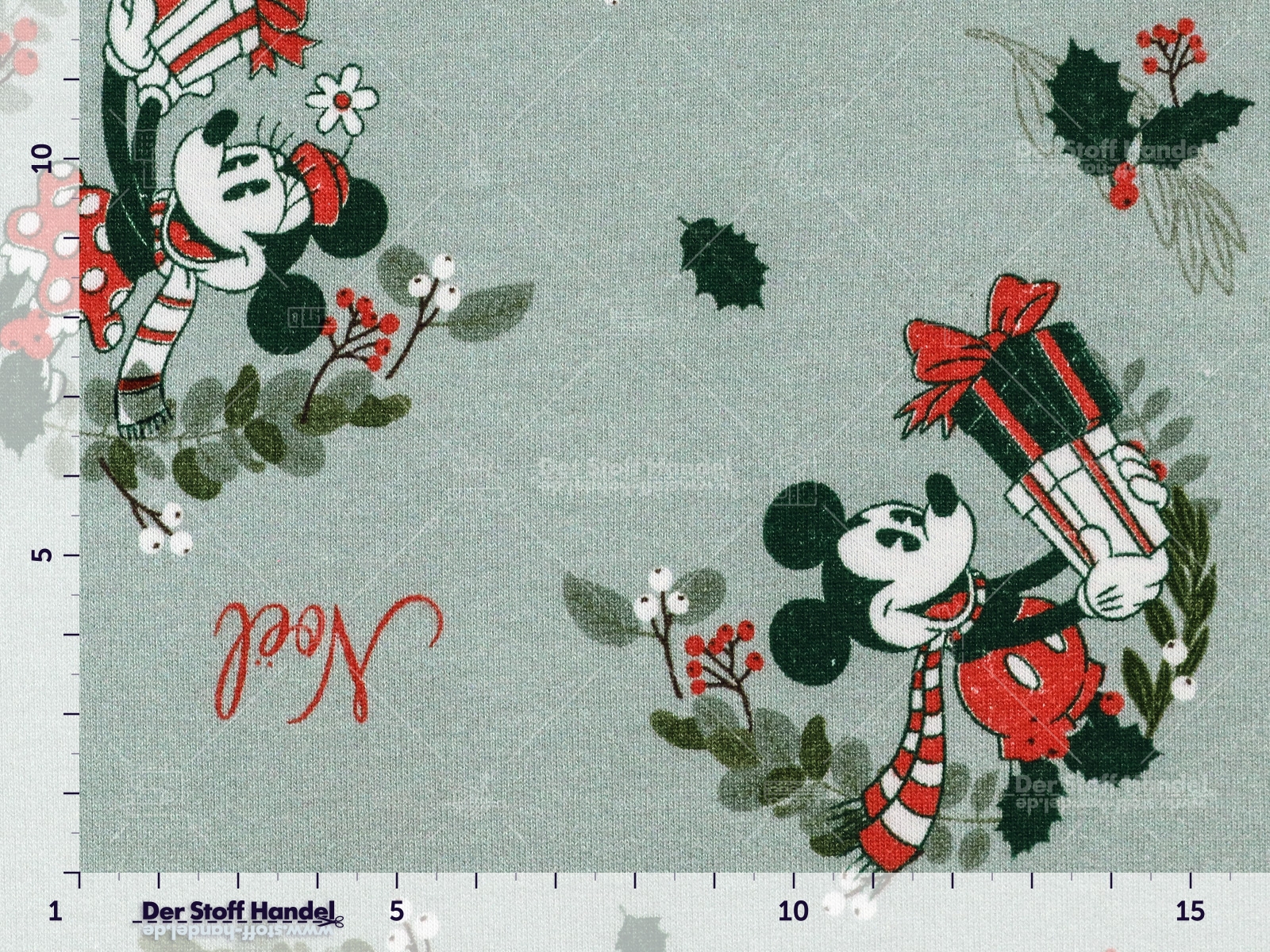 FRENCH TERRY ► Disneys Christmas Mood ♥ Mickey & Minnie ◄ ALTMINT