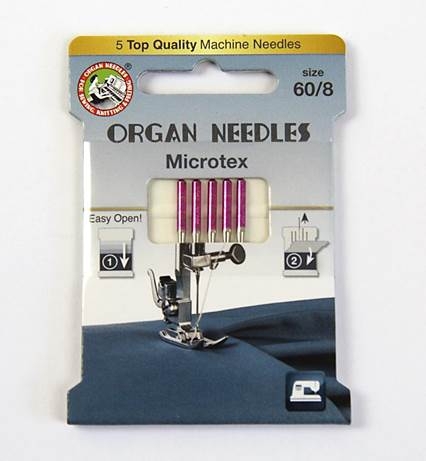 NÄHMASCHINEN NADELN Organ Needles Microtex 60/8
