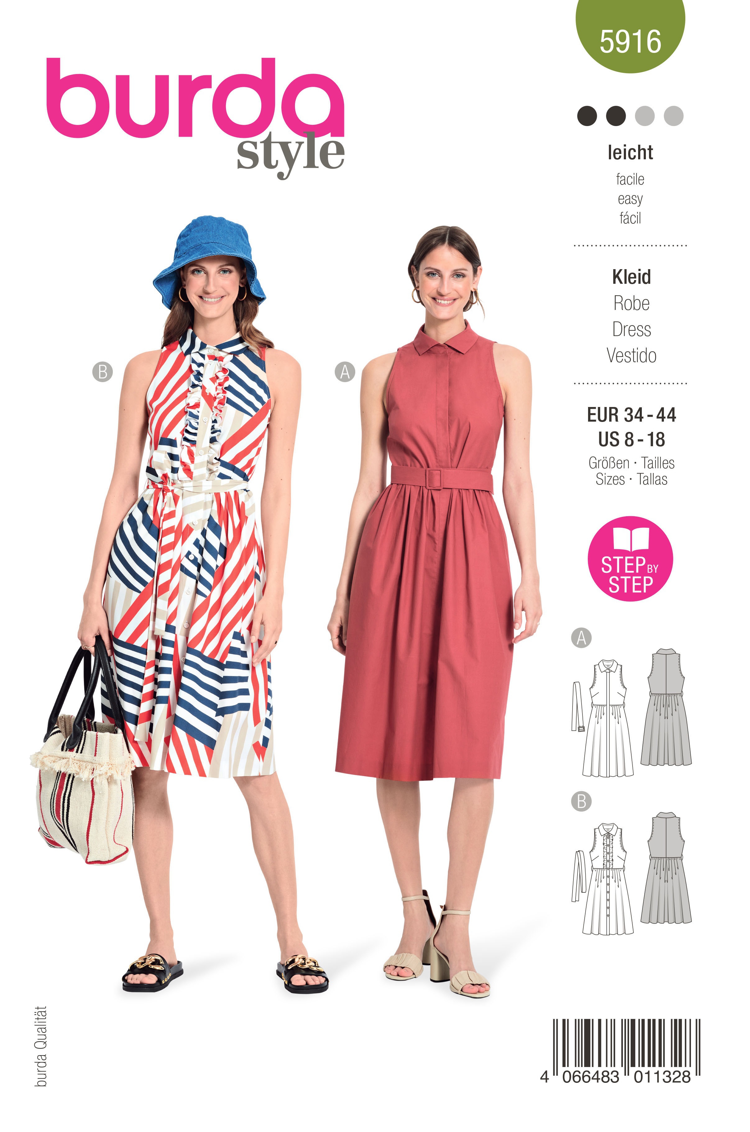 SCHNITTMUSTER BURDA Style Kleid 5916