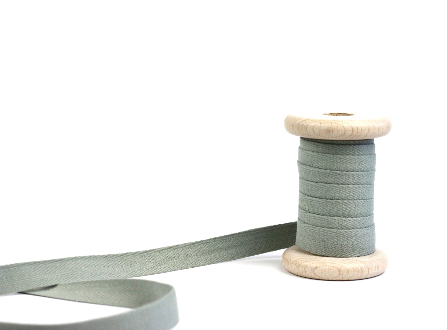 Baumwoll Köperband Steingrau 15 mm