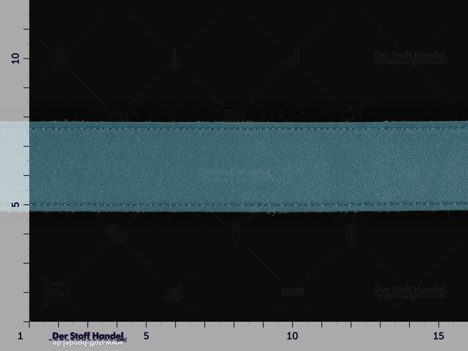 Gurtband Kunstleder gesteppt Taschenriemen Gürtel PETROL 3cm breit
