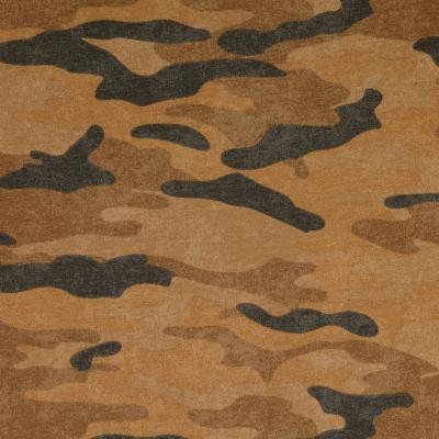 French Terry angeraut ✂- Camilo Camouflage ✂- Camouflage SAND BRAUN