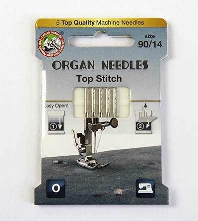 NÄHMASCHINEN NADELN Organ Needles Top Stitch 90/14