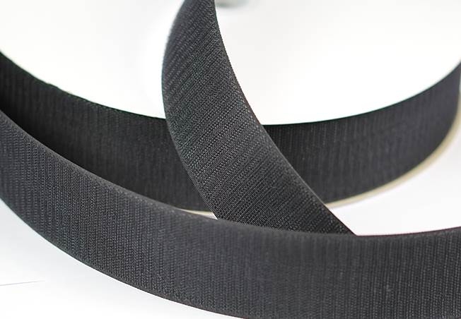 Klettband Hakenband nähbar Schwarz 5 cm
