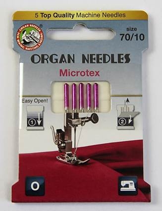 NÄHMASCHINEN NADELN Organ Needles Microtex 70/10