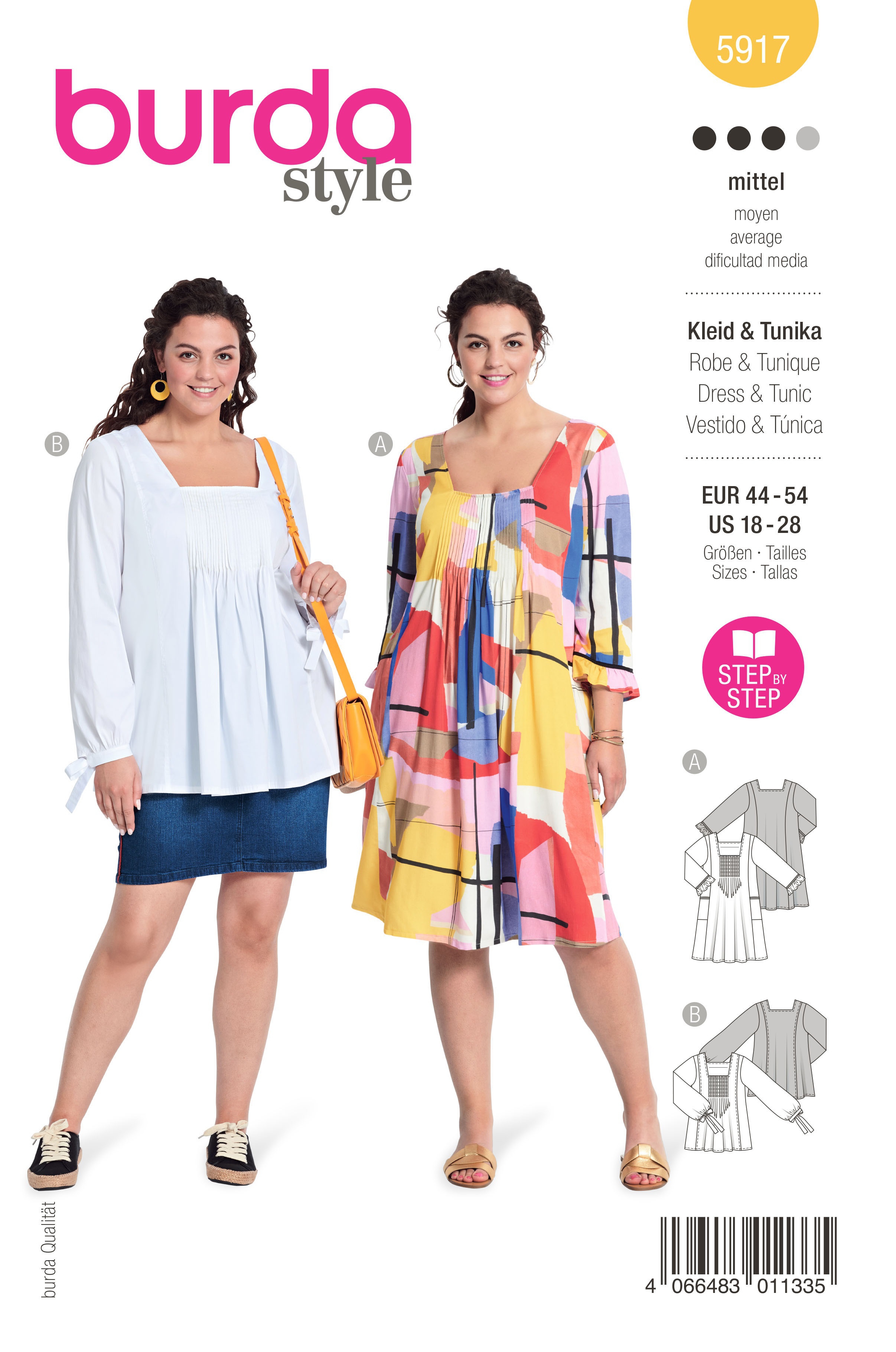 SCHNITTMUSTER BURDA Style Kleid & Tunika 5917