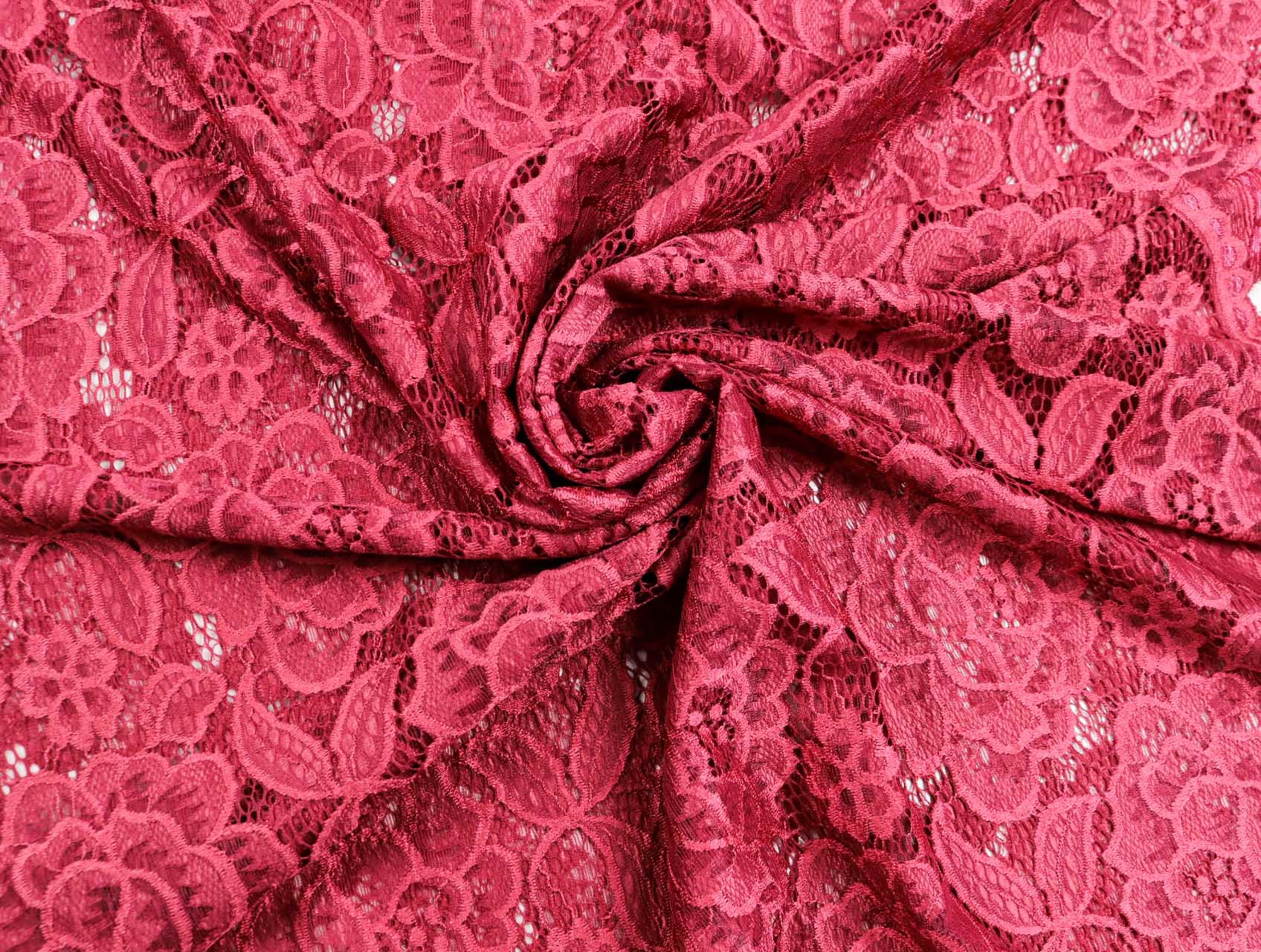 SPITZE elastisch * Alice * ❁ Rosenblüten & Blätter ALTROSA DUNKEL