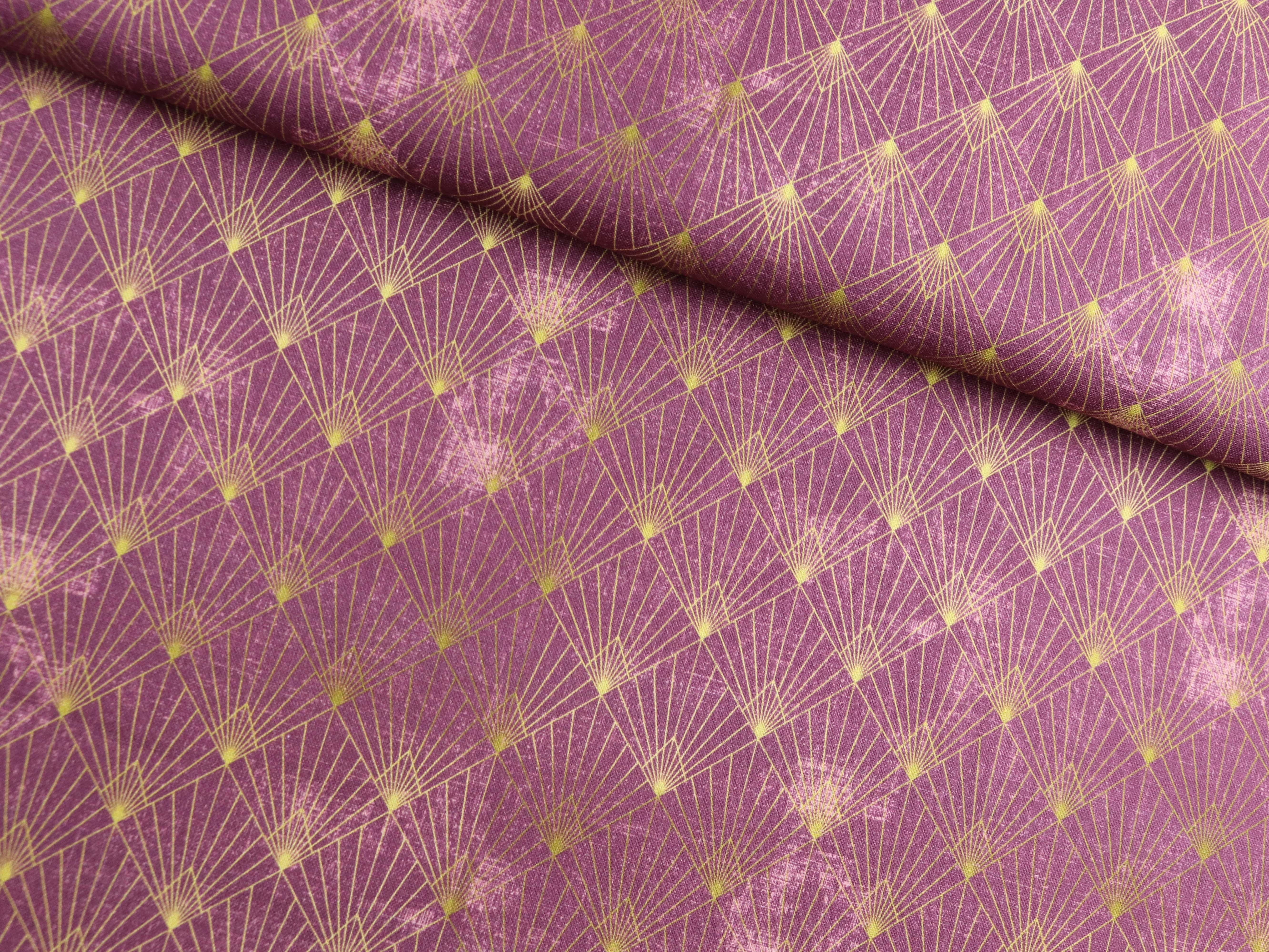 CANVAS DRUCK Batik abstrakte aufgehende Sonne auf BORDEAUX meliert