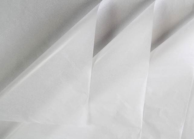 5 Blatt Seidenpapier - Bogenware - Weiß