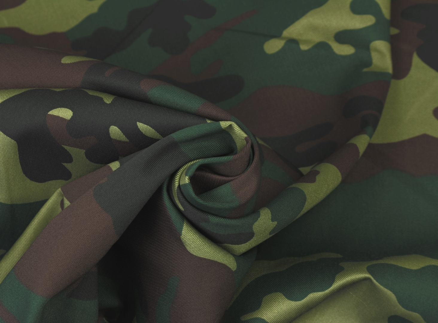 FEINGABARDINE Bekleidungsstoff - Camouflage GRÜN BRAUN SCHWARZ