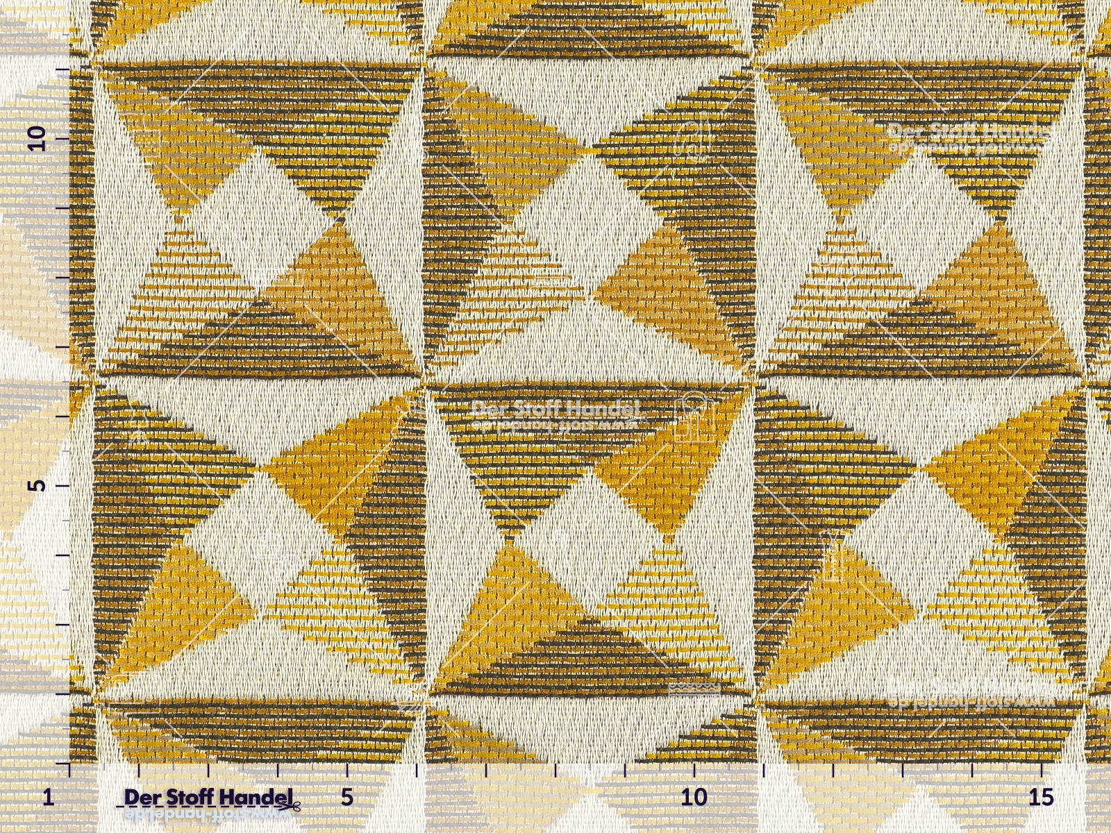 Jacquard Gobelin Taschen-/ Dekostoff ► PILE ◄ geometrisches Muster GELB