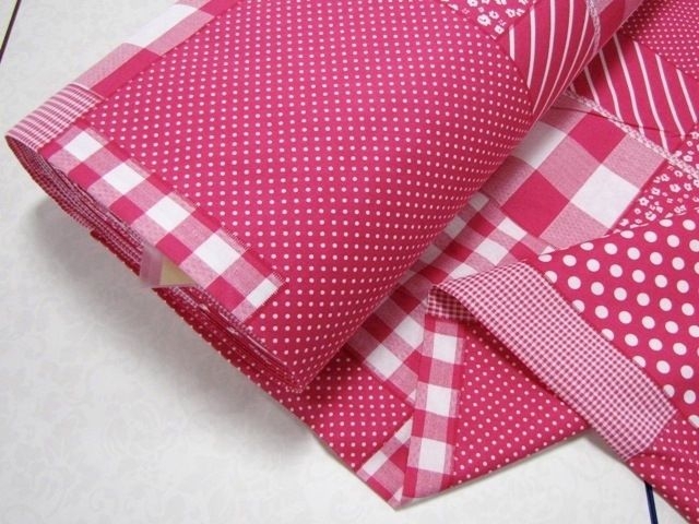 Baumwolldruck-Patchworkdesign Pink