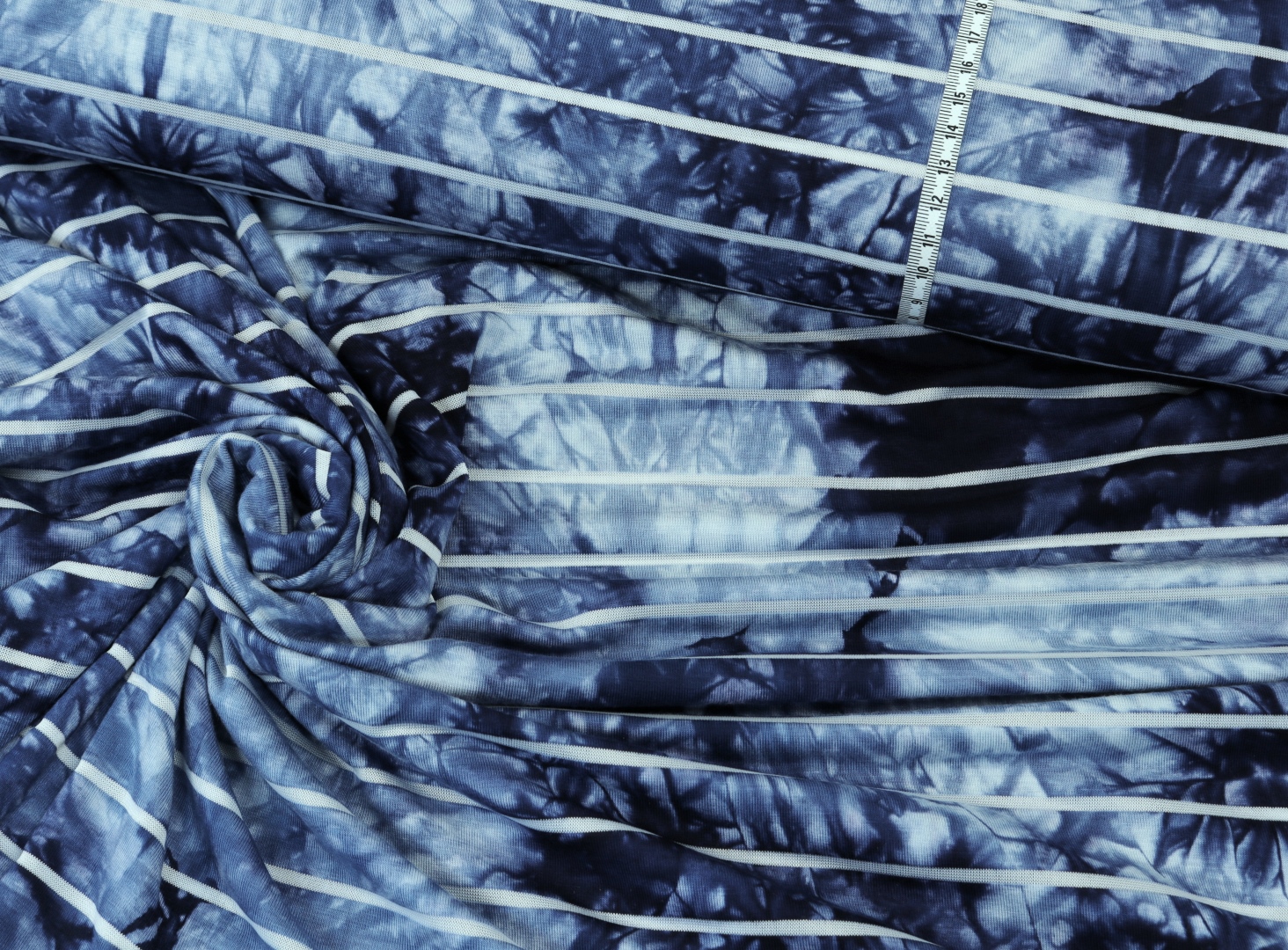 VISKOSEJERSEY ✵ Batik Stripes ✵ MARINE WEIß Ringel breit