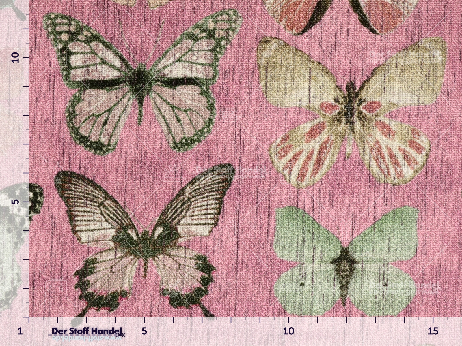 CANVAS leicht - Taschen & Dekostoff Schmetterlinge ROSA