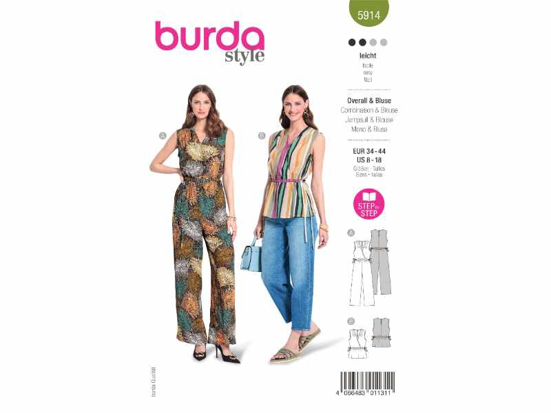 SCHNITTMUSTER BURDA Style Overall & Bluse 5914