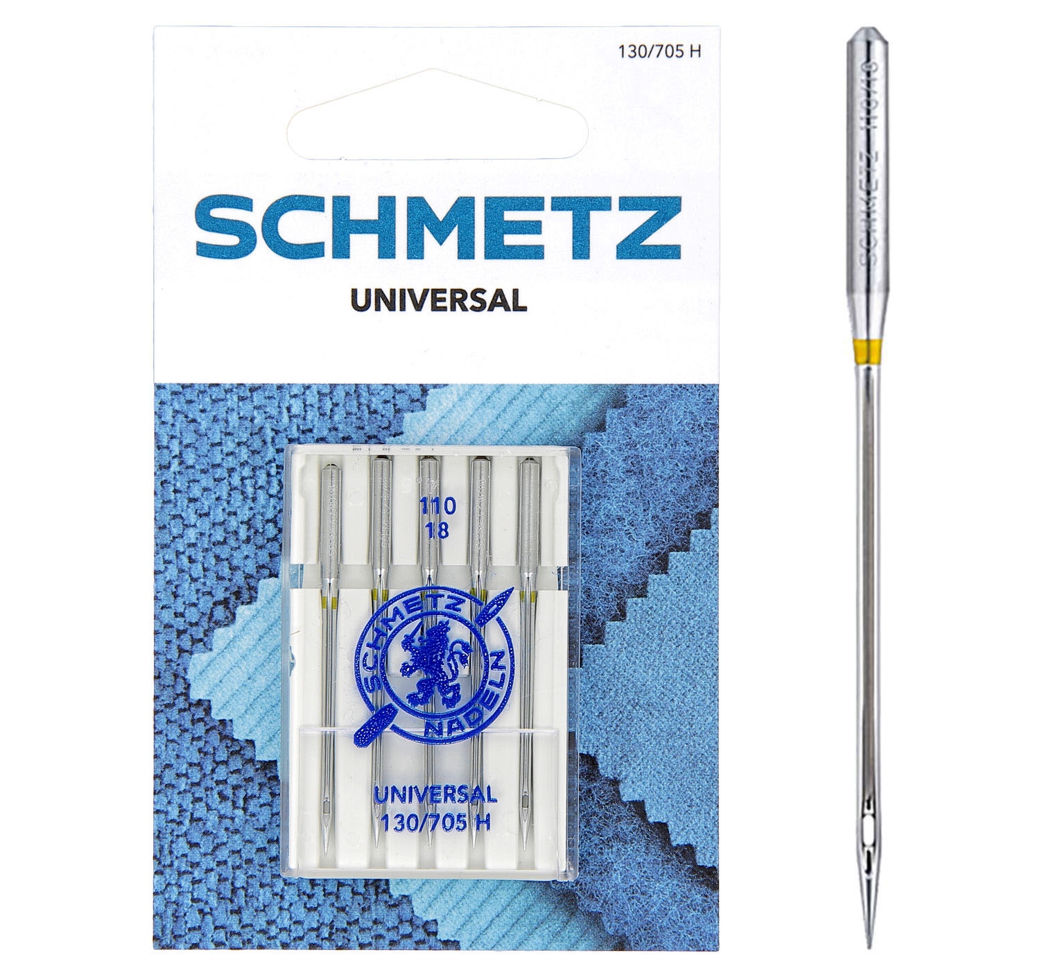 SCHMETZ Nähmaschinennadeln 5 Universal-Nadeln 110/18, 130/705 H