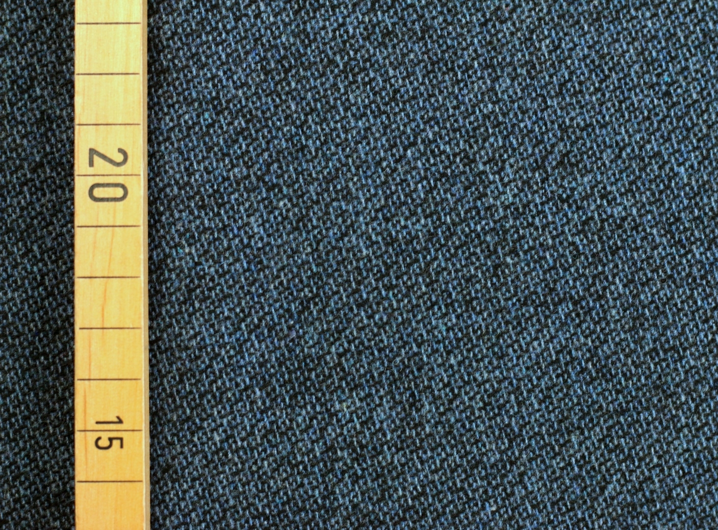 MANTELSTOFF "MARLON" Wolle Vintage Tweed Denim meliert