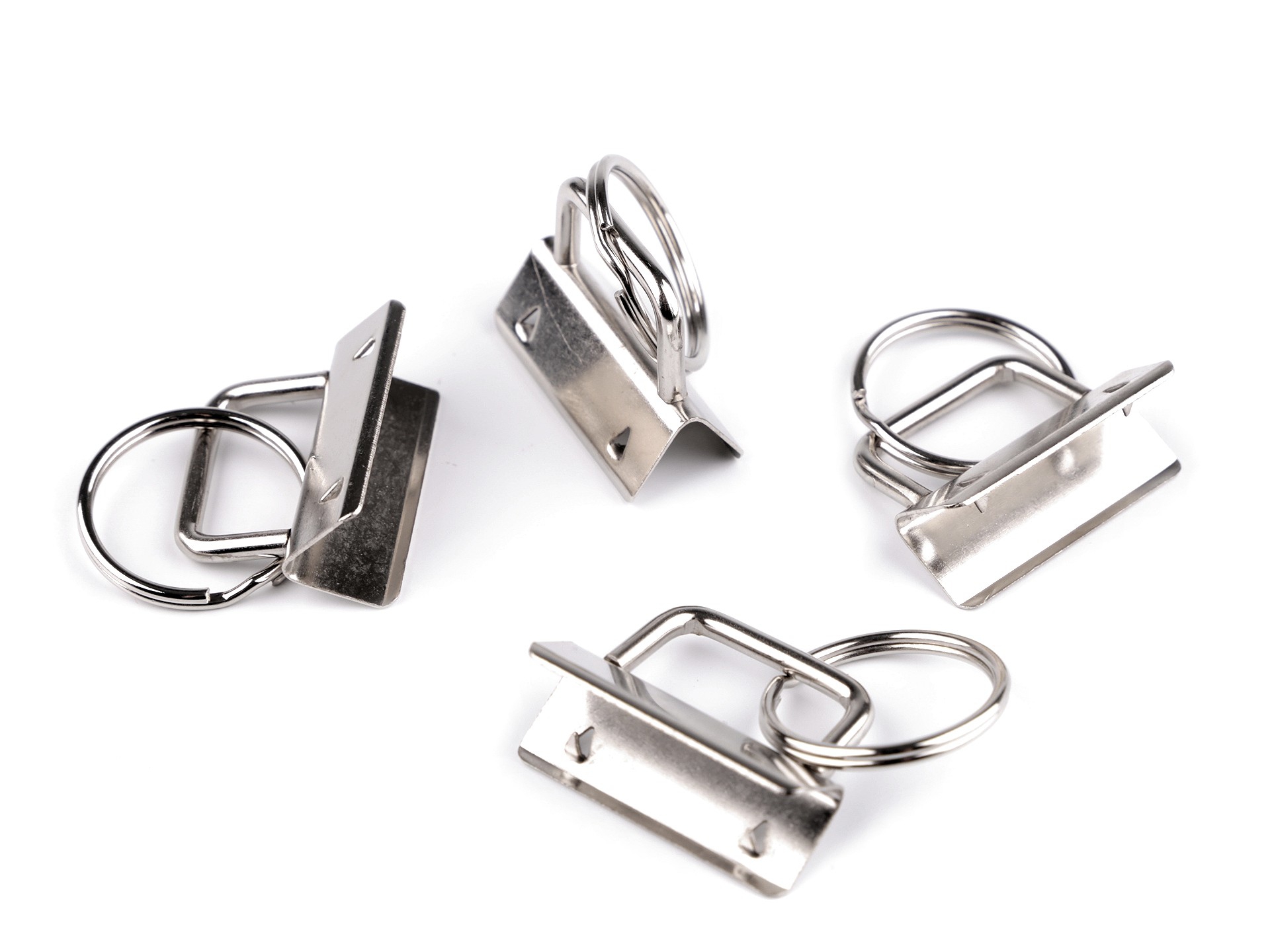 Schlüsselband Metallendkappe mit Schlüsselring * 32 mm NICKEL