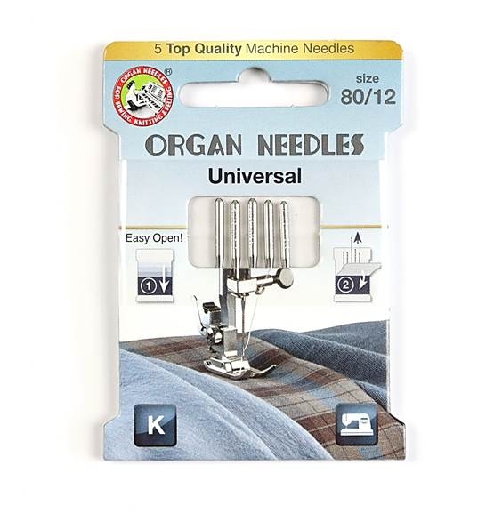NÄHMASCHINEN NADELN Organ Needles Universal 80/12
