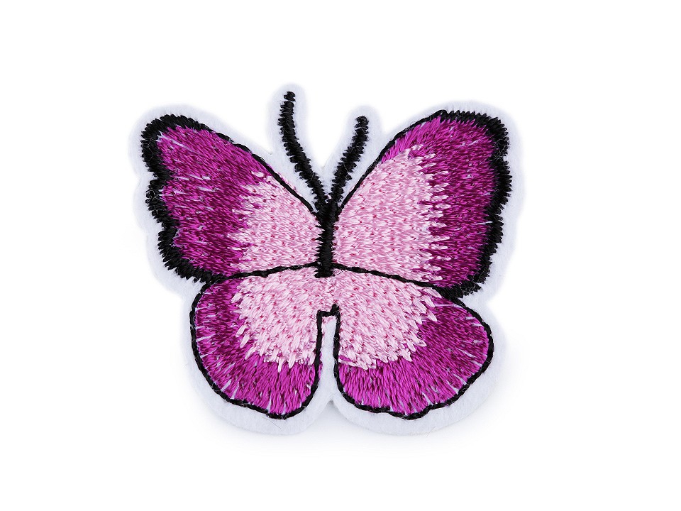 Applikation * Schmetterling * LILA und ROSA 3,6 x 4 cm