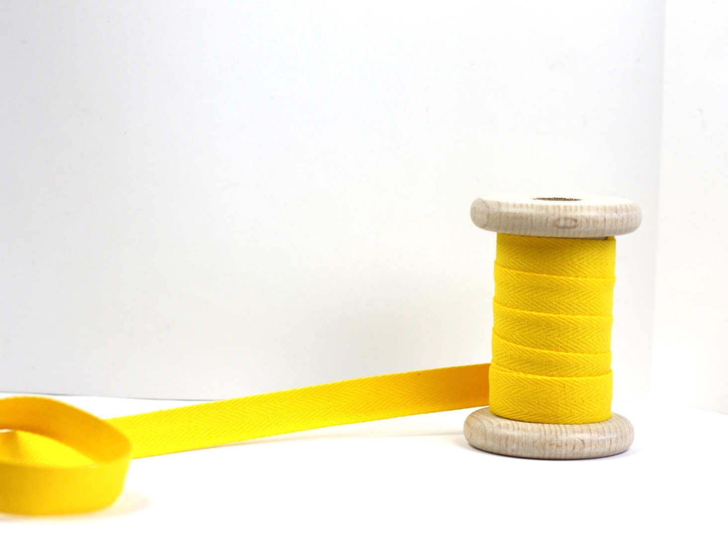 Baumwoll Köperband Gelb 15 mm